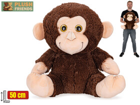 Plyšová opice Plush Friends sedící 50 cm