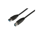 Digitus USB 3.0 kabel A-B černý / Kabel / USB 3.2 Gen 1 / 1,8 m (AK-300115-018-S)