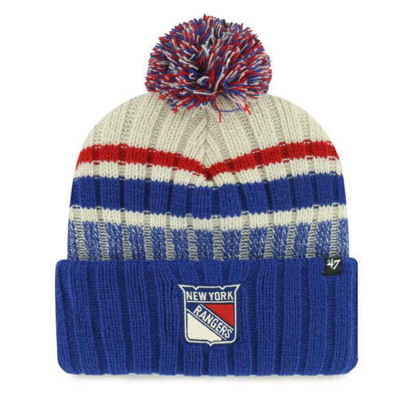 47 Brand Pánská zimní čepice New York Rangers NHL Long Range ’47 CUFF KNIT Natural