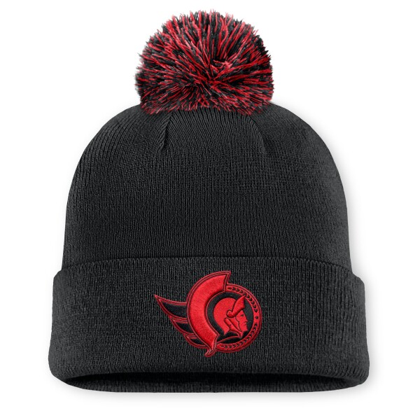 Fanatics Pánská zimní čepice Ottawa Senators NHL Authentic Pro Military Appreciation Cuffed Knit Hat with Pom
