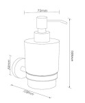 Kielle - Oudee Dávkovač mýdla s držákem, matné sklo/chrom 40102000