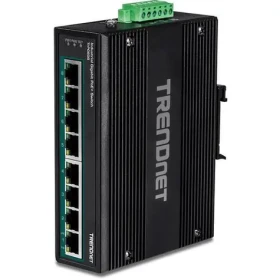TRENDnet TI-PG80B / Průmyslový switch / 8x Gigabit PoE+ / 200 W / 16 Gbit/s / DIN-Rail (TI-PG80B)