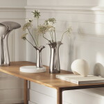 Georg Jensen Váza Bloom Botanica 22 cm, stříbrná barva, kov