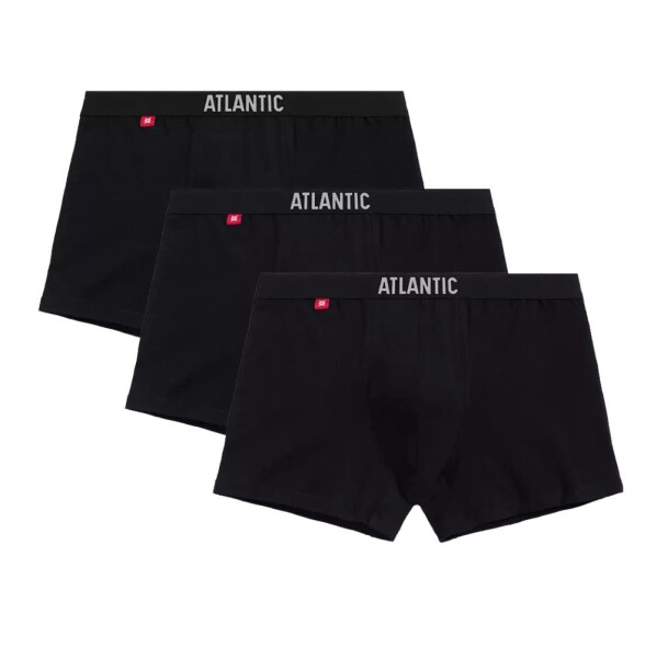 Pánské boxerky 3 pack 011 black - Atlantic černá S