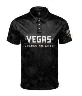 FOCO Pánské Tričko Vegas Golden Knights Floral Wordmark Polyester Polo Velikost: