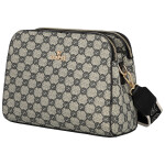 Stylová dámská koženková crossbody Maria, černobílá