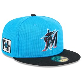 New Era Pánská kšiltovka Miami Marlins MLB 2025 Spring Training 59FIFTY Fitted - Modrá Velikost: 7 1/4