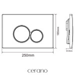CERANO - Kompletní WC set Profi/Cesso - černá lesklá - WC tlačítko Duo/Černá matná - pro zazdění - 49x36 CER-8050BD84224