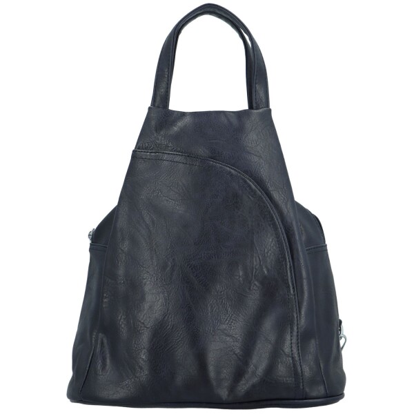 Stylový dámský koženkový batůžek Vayos, tmavě modrý