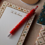 Rifle Paper Co. Poznámkový blok Holiday Argyle, zlatá barva, papír