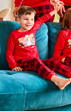 Cornette Dětské chlapecké pyžamo 593/171 Winter 86-128 Ruda 110-116