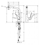 HANSGROHE - Metris New Dřezová baterie s výsuvnou koncovkou, chrom 14821000