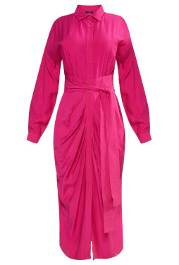 Monnari Midi šaty Midi šaty košilovým střihem růžové