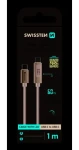 SWISSTEN Kabel USB-C s LCD displejem 1m černá / 60W / 2x USB-C (M) (71551075)