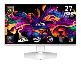 26.5" MSI MAG 272QPWDE QD-OLED X28 bílá / WQHD / IPS / 16:9 / 0.03ms / 1500000:1 / 250cd-m2 / HDMI+DP+USB-C / VESA (9S6-3CD79A-041)
