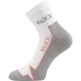 VOXX Ponožky bavlněné sportovní LOCATOR B bílé s růžovou 35-38 118450