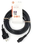 Nedis Napájecí kabel černá / Napájecí kabel / Zástrčka Schuko - IEC C5 (trojlístek) / Přímý / 5 m (CEGL10130BK50)
