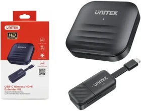 Unitek V1184A01 černá / Bezdrátový vysílač HDMI / dosah 50 m / Full HD / Wi-Fi (V1184A01)