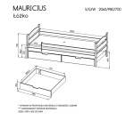 Dětská postel Mauricius Barva korpusu: Borovice přírodní