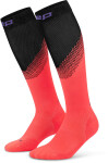 CEP dámské běžecké kompresní podkolenky EDT. SPLIT - neon coral/black Velikost: III (32-38 cm obvod lýtka)