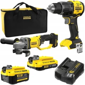 Stanley V20 SFMCD716 SFMCG400 / Sada aku nářadí / vrtačka úhlová bruska / 2.0Ah + 4.0Ah (SFMCK208MDS-QW)