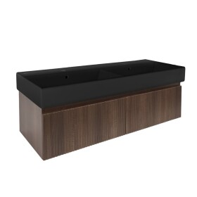 Koupelnová skříňka s umyvadlem SAT Evolution 118x30x44,8 cm ořech mat SATEVO120NAU2B SATEVO120NAU2B
