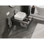 MEXEN/S - Rivel koupelnová skříňka pod umyvadlo 70 cm s deskou, 1 šuplík, reliéf , grafit mat 91A20-07023-1-BFC66