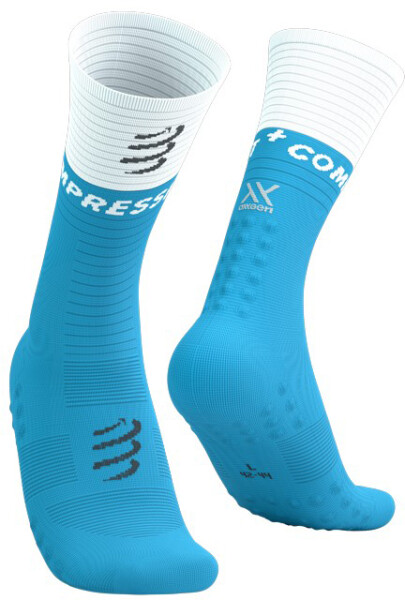 Kompresní ponožky Compressport Mid Compression Socks V2.0 - Norse Blue/White Velikost: EU 35-38