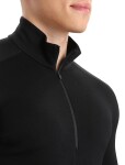 Pánské merino tričko s dlouhým rukávem ICEBREAKER Mens 260 Tech LS Half Zip, Black velikost: S