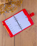 Týdenní diář 2027 Notique Refill kroužkový 12,5 x 19 cm sytě červený