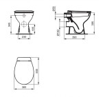 IDEAL STANDARD - Eurovit Stojící WC, bílá W333101