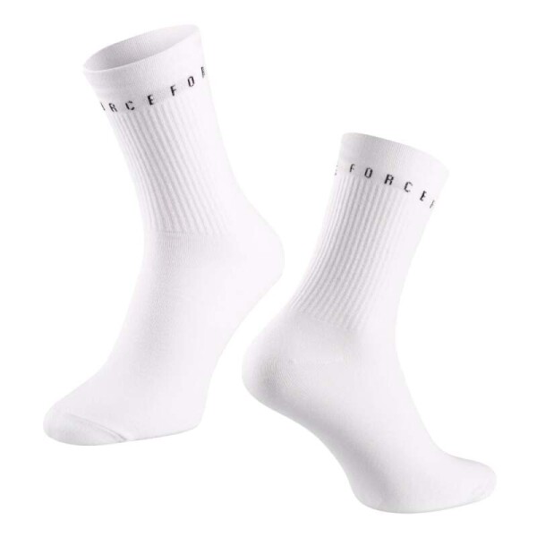 Ponožky FORCE SNAP, bílé (barva bílá, velikost L/XL)