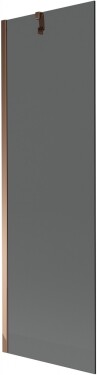 MEXEN/S - Next vanová zástěna FIX 60 x 150, grafit, růžové zlato 895-060-000-00-40-60