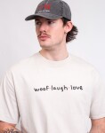 Tričko Dog Owners Club Woof laugh love Faded Bone