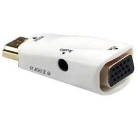 PremiumCord převodník HDMI na VGA + audio bílá / Redukce / HDMI - VGA (khcon-48)