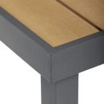 Zahradní stůl 190x90cm, hliník, polywood, šedá, AZT-W1408 GREY