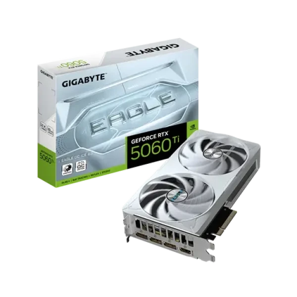 GIGABYTE GeForce RTX 5060 Ti EAGLE ICE OC 8GB / 2617MHz / 8GB GDDR7 / 128-bit / 1x HDMI + 3x DP / 650W (8) (GV-N506TEAGLEOC ICE-8GD)
