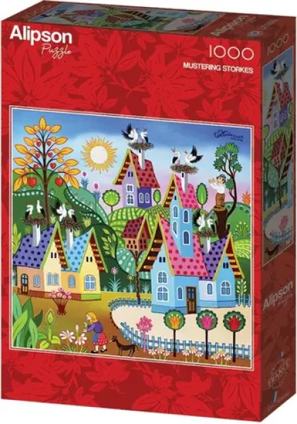 ALIPSON Čtvercové puzzle Slet čápů