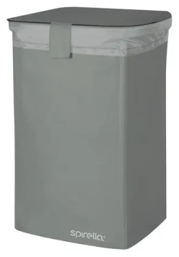 Spirella CLASSIC L koš na prádlo 50 L šedá / polyester / uzavíratelný