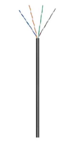 Goobay 57196 černá / Síťový kabel / Cat5e / U/UTP / venkovní / 100 m (57196)