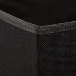 Taburet s úložným prostorem, látka černá