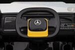 Mamido Dětský elektrický kamion Mercedes Axor LCD MP4 s návěsem žlutý
