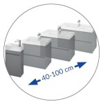 CERSANIT - SET B103 CREA 50, bílý (skříňka+umyvadlo) S801-277