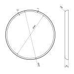 SAPHO - FLOAT kulaté zrcadlo s LED podsvícením ø 60cm, bílá 22559