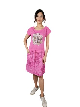 HOSH Šaty Ingrid Velikost: UNI, Barva: Růžová