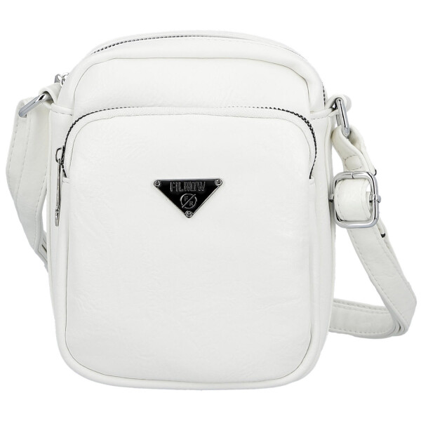 Trendy dámská koženková crossbody Denny, bílá