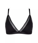 Dámská podprsenka GO Ribbed R Bralette - BLACK - černá 0004 - SLOGGI BLACK L
