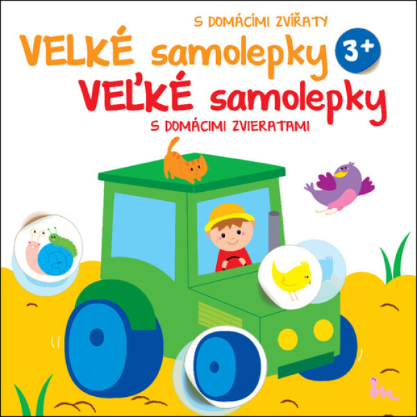 Velké samolepky s domácími zvířaty Traktor / Veľké samolepky s domácimi zvieratami Traktor