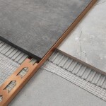 REA - Spádová lišta sprchové vaničky 120cm Brush Copper vpravo REA-K9493