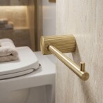 REA - Držák na toaletní papír 64105 SOLO Brush Gold REA-84206